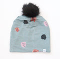 Teen/Adult Small Teal Ballerinas Slouchy Pom Pom Beanie