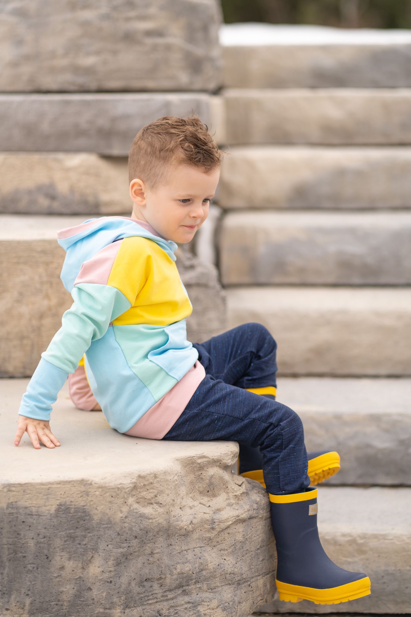 Pastel ColourBlock Hoodie - Grow With Me