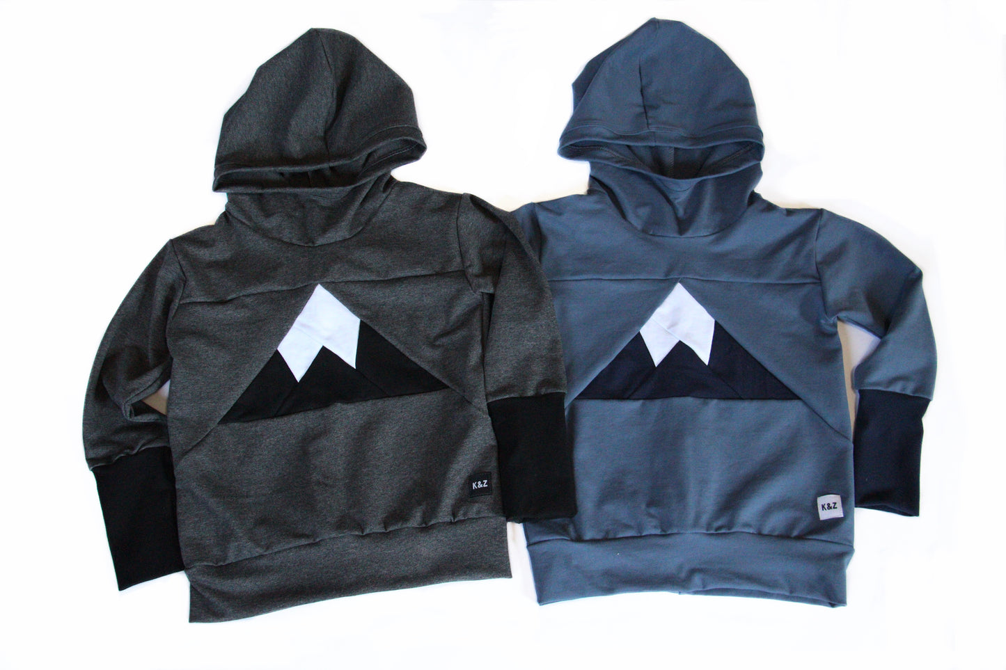 Mountain Front Hoodie - Steel Blue / Navy